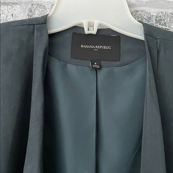 Banana Republic Unstructured Open-front Blazer Gray-Blue Size 8 - Picture 2 of 8
